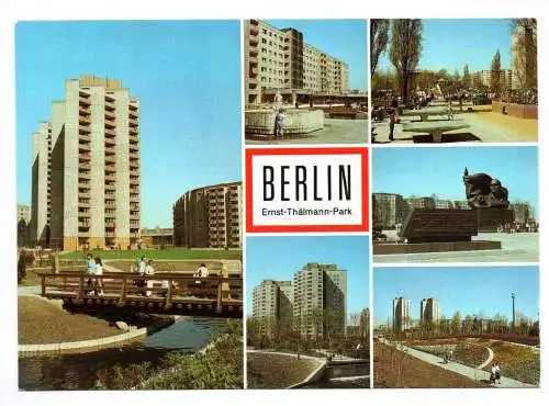 Ak Berlin Ernst Thälmann Park 1986 Am Goldfischteich