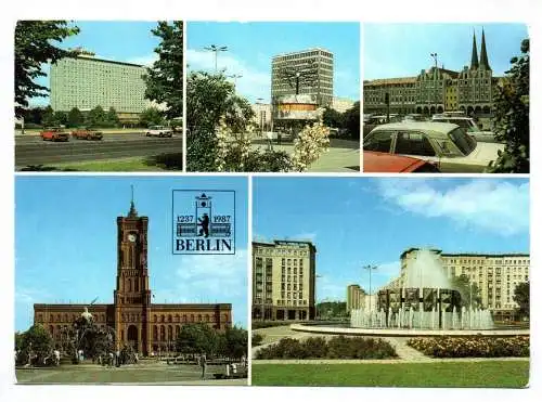 Ak Hotel Berolina 1986 Weltzeituhr am Alexanderplatz Berlin