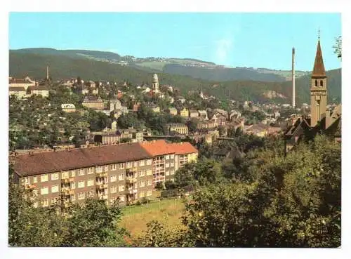 Foto Ak Blick auf Aue 1980