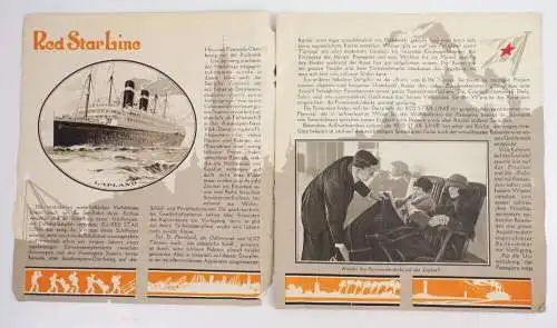 Red Star Line Kajüten Dienst Antwerpen New York Kanada 1930 er Schiffsreise