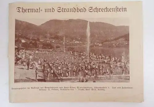 Thermal - und Strandbad Schreckenstein Böhmen 1930 er Tschechien