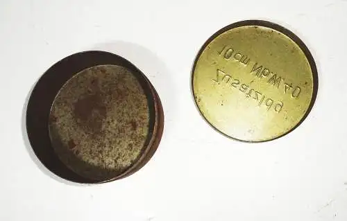 Blechdose Metalldose Zusatzladung 10 cm Nb W 40  2 Wk WW2 1943 
