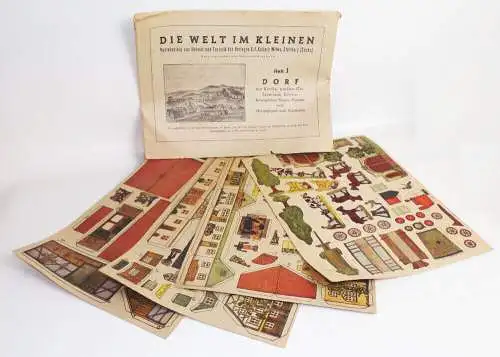 Die Welt im Kleinen Kellers Witwe Stollberg Hellmuth Rossmann Bastelbögen 1945