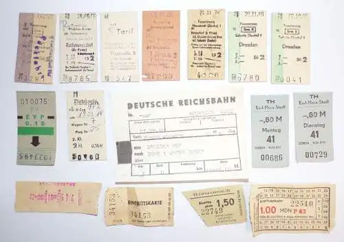 Lot Fahrscheine DR DDR Dresden Rathmannsdorf Sachsen Rodewitz Fahrkarten