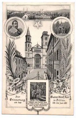 Litho Ak Zittau Gustav Adolf Fest 1909