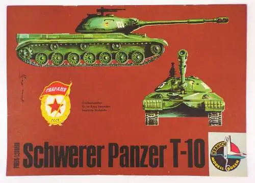 Kranich Modellbogen Schwerer Panzer T10 DDR Bastelbogen