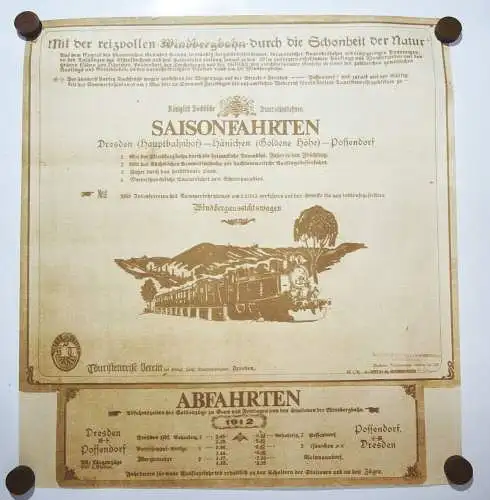 Windbergbahn 1908 1912 Plakate DDR Abzüge Reprint 1981 1982
