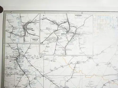 Vintage Karte Reichsbahndirektion Halle Saale I 1991 Eisenbahn
