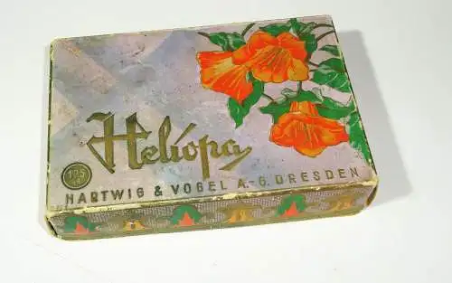 Alte Pappschachtel Heliopa Hartwig Vogel Dresden Pralinen Konfekt 1930er 