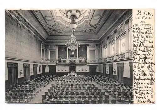 Litho Ak Leipzig Aula der Universität 1904