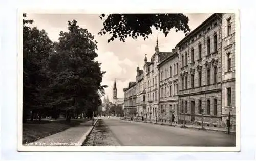 Foto Ak Eger Ritter von Schönerer Straße 1944 Karlsbad