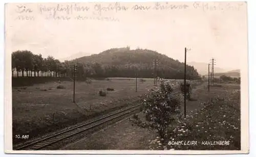 Foto Ak Böhmisch Leipa Kahlenberg Eisenbahn Schiene Gleise Strecke 1930 er