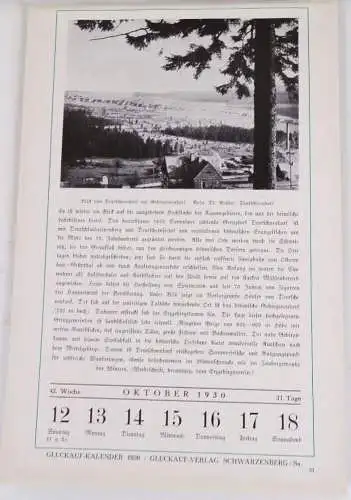 Glückauf Kalender für das Erzgebirge 1930 Pfarrer Löscher Schwarzenberg