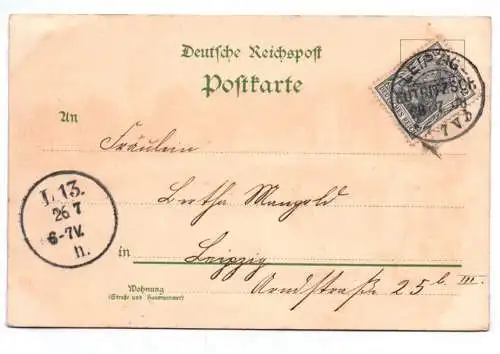 Litho Ak  Leipzig Sächsisch Thüringische Ausstellung Das Dorf 1908