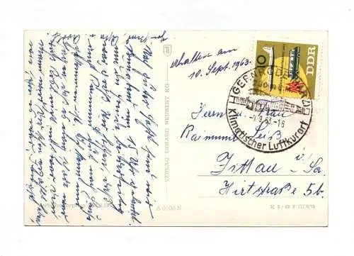 Ak Gernrode Harz FDGB Heim Fritz Heckert Rathaus Stubenberg 1963