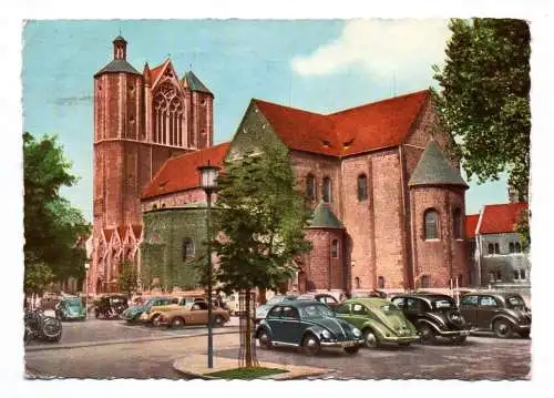 Foto Ak Braunschweig Dom 1959 alte Autos