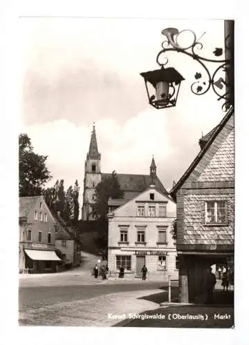 Foto Ak Kurort Schirgiswalde Oberlausitz Markt 1969