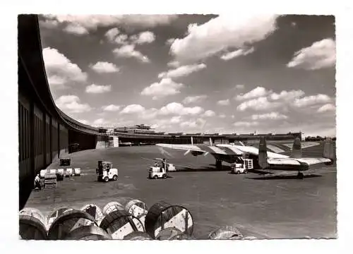 Foto Ak Flugzeug Zentralflughafen Berlin Tempelhof 1955