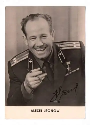 Foto Ak Alexei Leonow UdSSR Kosmonaut Nr. 10 1956