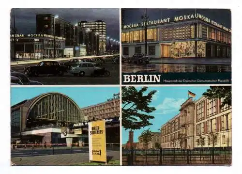 Ak Berlin Restaurant Moskau Karl Marx Allee 1966 Sitz des Staatsrates