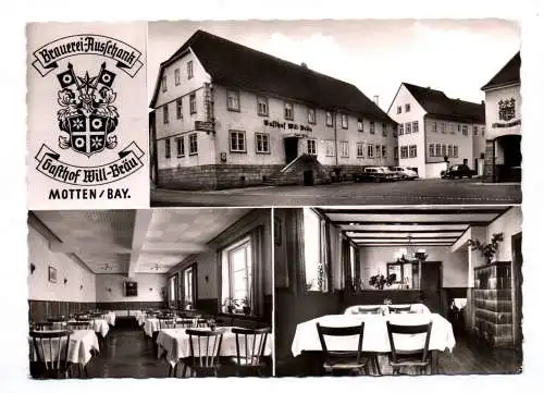 Ak Brauerei Ausschank Gasthof Will Bräu Motten Bayern 1964