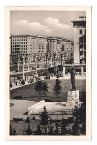 Foto Ak Berlin Stalinallee Stalindenkmal 1954