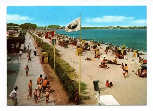 Ak Ostseebad Eckernförde Promenade und Strand 1984