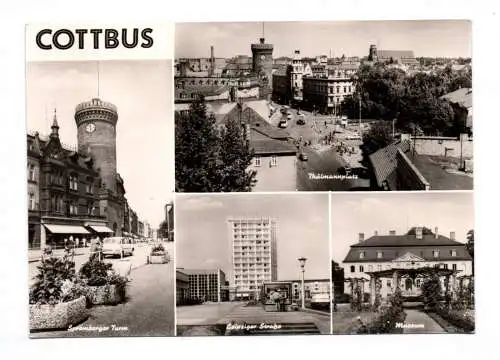 Ak Cottbus Spremberger Turm 1973 Thälmannplatz Museum