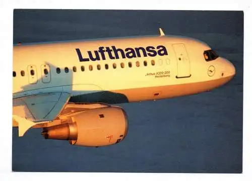 Foto Ak Lufthansa Airbus A320-200 Heidelberg