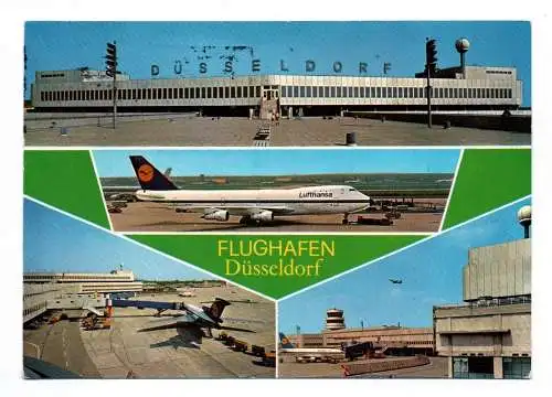 Ak Flughafen Düsseldorf Lufthansa Flugzeug 1981