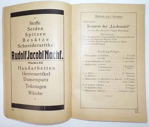 Zittauer Werbe Woche 1926 Programmheft