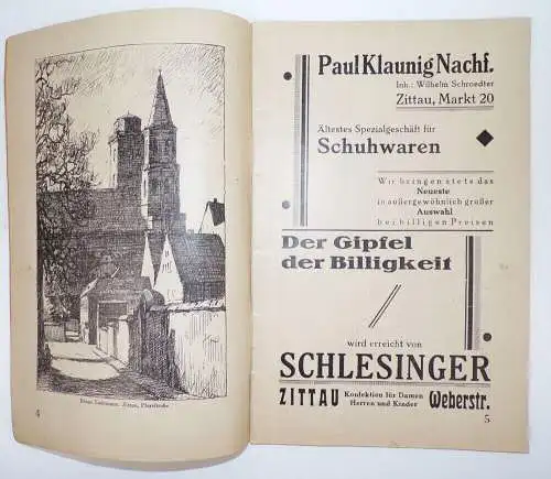 Zittauer Werbe Woche 1926 Programmheft