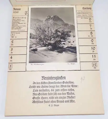 Auf Wanderwegen Ein Lichtbild Jahrweiser 1936 Kalender