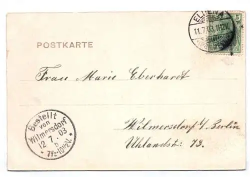 Litho Ak Greifswald Ruine Eldena 1903
