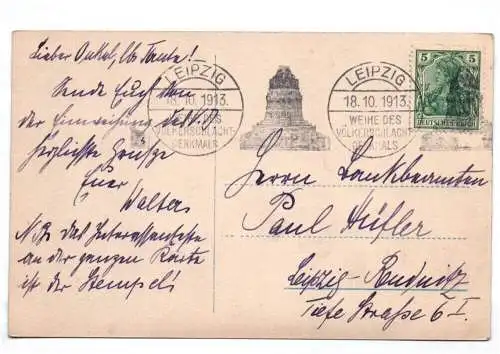 Ak Leipzig Einweihung Völkerschlachtdenkmal 1913 Kaiser Wilhelm I II Zar Nikolau