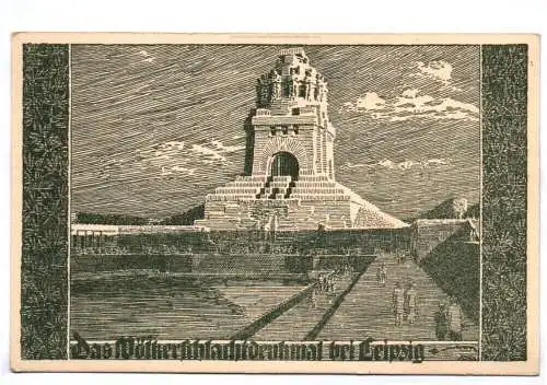 Ak Leipzig Völkerschlachtdenkmal Entwicklung Bilddruckes 1914