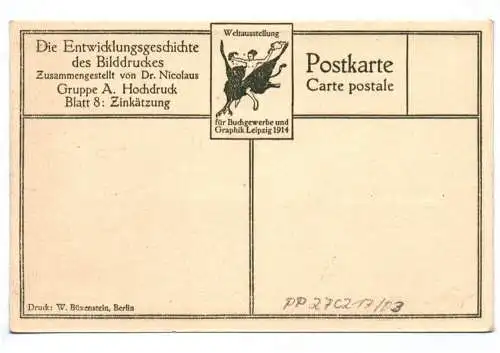 Ak Leipzig Völkerschlachtdenkmal Entwicklung Bilddruckes 1914