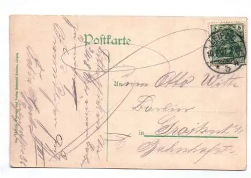 Ak Leipzig Völkerschlachtdenkmal im Bau 1907 alte Postkarte