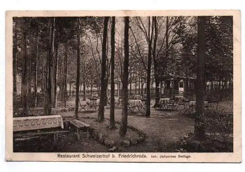 Ak Restaurant Schweizerhof bei Friedrichroda 1917