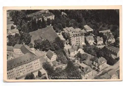 Ak Bad Wörishofen vom Flugzeug aus 1942 Bahnpost Stempel Memmingen Augusburg