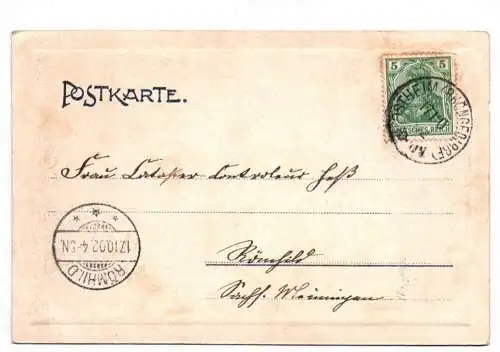 Litho Ak Meiningen vor 50 Jahren 1902 