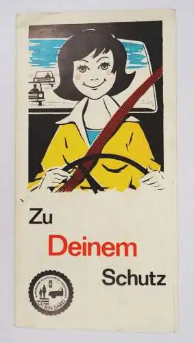 DDR Prospekt Gurtpflicht Anschnallen Ich bin dabei Volkspolizei 1979