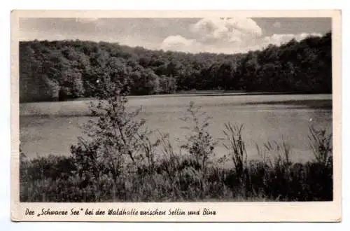 Ak Schwarze See bei der Waldhalle zwischen Sellin und Binz 1958