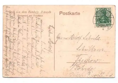Ak Gruß aus dem Hainholz Pritzwalk Restaurant mit Forsthaus 1912