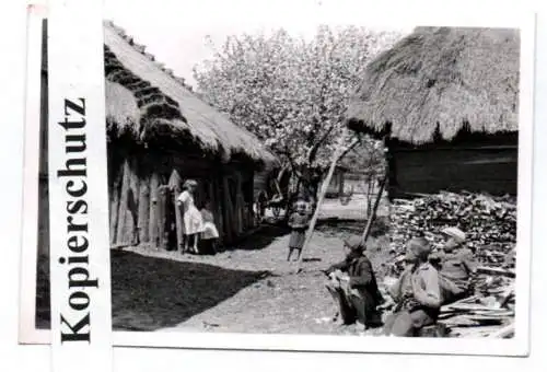 Foto Kinder Kisielów Holzhütten Kisielau Goleszów Polen 2 Wk