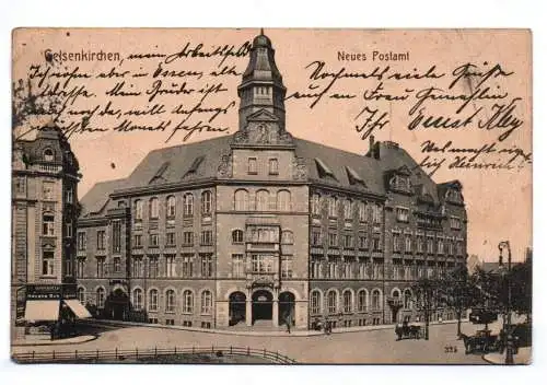 Ak Gelsenkirchen Neues Postamt Garbaty 1914