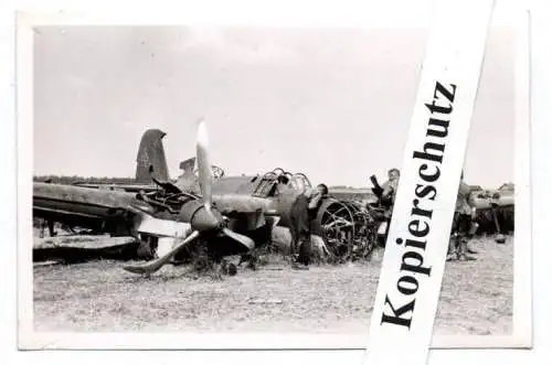 Foto abgeschossener russischer Bomber 2 Wk Flugzeug