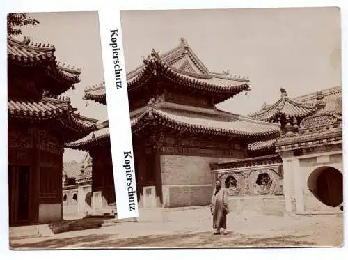 Foto Peking China Lama Tempel Chinese um 1910 vintage photo