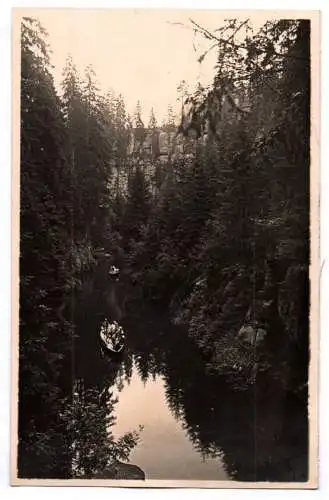 Foto Ak Hinterhermsdorf Obere Schleuse Sächsische Schweiz 1930 er