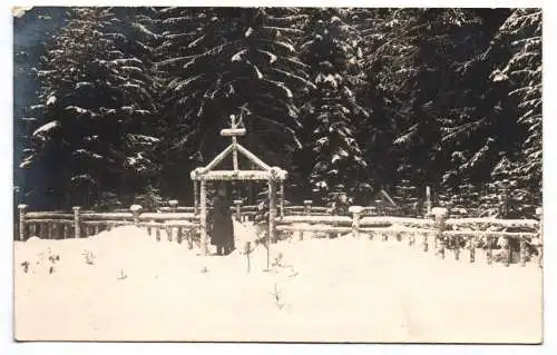 Foto Ak Friedhof Stempel 3 Radfahrer Kompanie Bayern Kavallerie Division 1916